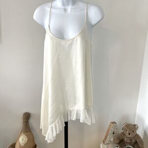 Elizabeth and James Asymmetrical Camisole with Ruffles (S)